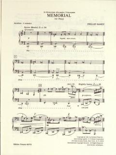 Memorial (In Memoriam Alexander Tcherepnin) von Philip Ramey für Klavier solo im Alle Noten Shop kaufen