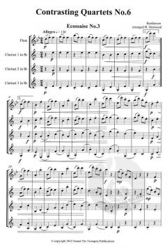 Contrasting Quartets 6 von Ludwig van Beethoven für Holzbläser Quartett im Alle Noten Shop kaufen