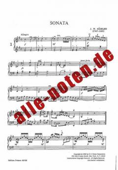 Sonaten für Klavier von Johann Wilhelm Häßler im Alle Noten Shop kaufen
