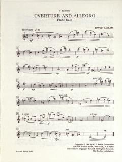 Overture and Allegro von David Amram für Flöte solo im Alle Noten Shop kaufen
