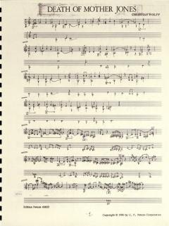 The Death Of Mother Jones von Christian Wolff für Violine solo im Alle Noten Shop kaufen