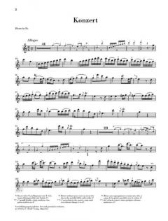 Konzert Es-dur von Johann Baptist Georg Neruda für Horn (Trompete) und Streicher