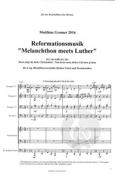 Reformationsmusik 'Melanchthon meets Luther' (Matthias Gromer) 