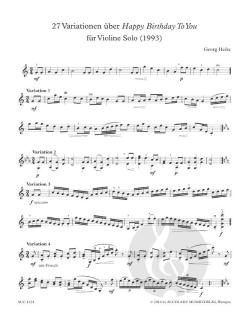 27 Variationen über 'Happy Birthday to You' von Georg Heike für Violine solo im Alle Noten Shop kaufen