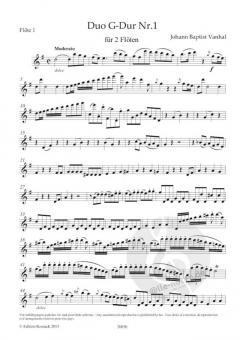 Duo G-Dur Nr. 1 von Johann Baptist Vanhal für 2 Flöten im Alle Noten Shop kaufen