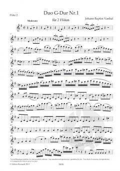 Duo G-Dur Nr. 1 von Johann Baptist Vanhal für 2 Flöten im Alle Noten Shop kaufen