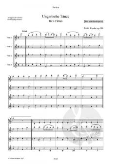 Ungarische Tänze op. 104 von Emil Kronke für 4 Flöten im Alle Noten Shop kaufen