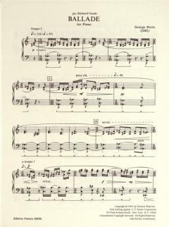 Ballade für Klavier von George Perle für Klavier solo im Alle Noten Shop kaufen