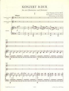 Konzert in B-Dur von Carl Stamitz für 2 Klarinetten und Orchester im Alle Noten Shop kaufen