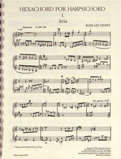 Hexachord for Harpsichord (Ross Lee Finney) 