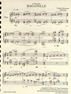 Bagatelle für Klavier von Charles Wuorinen im Alle Noten Shop kaufen