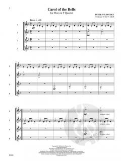 Carol of the Bells for Horn in F Quartet 