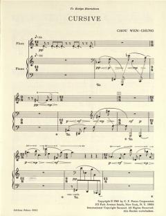 Cursive von Wen-Chung Chou für Flöte und Klavier im Alle Noten Shop kaufen