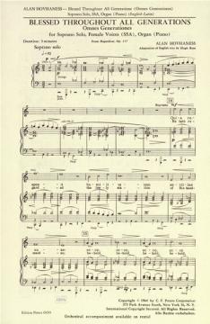 Blessed Throughout All Generations (Alan Hovhaness) 