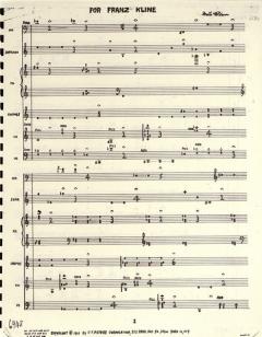 For Franz Kline (Morton Feldman) 