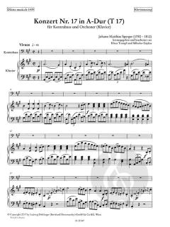Konzert Nr. 17 A-Dur (T17) von Johann Matthias Sperger 