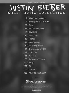 Sheet Music Collection von Justin Bieber 