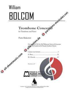 Trombone Concerto von William Bolcom für Posaune und Klavier im Alle Noten Shop kaufen