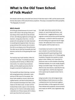 Old Town School of Folk Music Songbook 