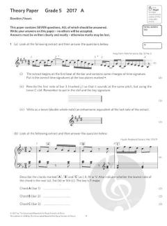 Music Theory Practice Papers 2017 