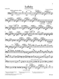 Lullaby von George Gershwin für Streichquartett im Alle Noten Shop kaufen (Stimmensatz)
