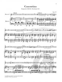 Concertino op. 45 von Carl Maria von Weber für Horn und Orchester mit Hornstimmen in E und F