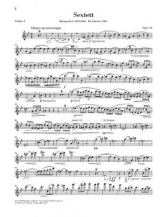 Streichsextett Nr. 1 B-dur op. 18 von Johannes Brahms im Alle Noten Shop kaufen (Stimmensatz)