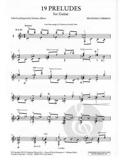 19 Preludes von Francisco Tarrega 