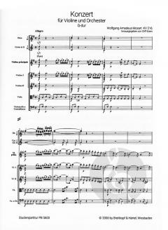 Konzert G-dur KV 216 von Wolfgang Amadeus Mozart für Violine und Orchester im Alle Noten Shop kaufen