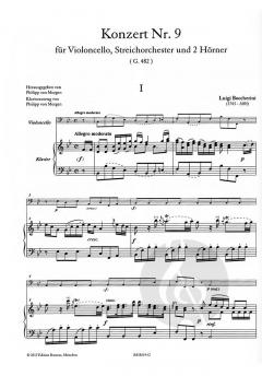 Konzert Nr. 9 von Luigi Boccherini für Violoncello und Klavier im Alle Noten Shop kaufen