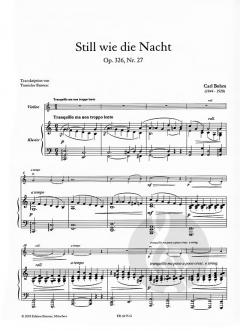 Still wie die Nacht op. 326 Nr. 27 von Carl Bohm für Violine und Klavier im Alle Noten Shop kaufen