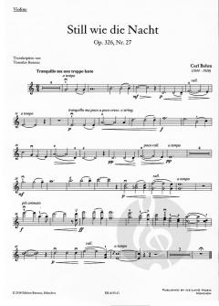 Still wie die Nacht op. 326 Nr. 27 von Carl Bohm für Violine und Klavier im Alle Noten Shop kaufen