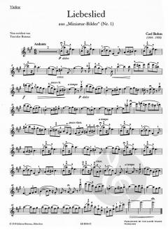 Liebeslied von Carl Bohm für Violine und Klavier im Alle Noten Shop kaufen