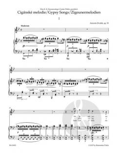 Zigeunermelodien op. 55 von Antonín Dvorák 