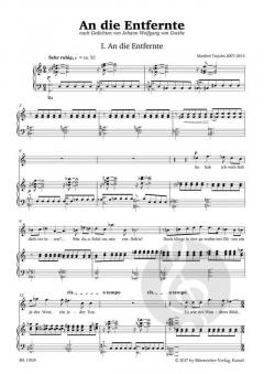 An die Entfernte von Manfred Trojahn 