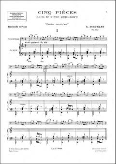 5 Pieces Dans Le Style Populaire op. 102 von Robert Schumann 