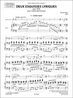 Deux Esquisses Lyriques op 103 von Nicolas Bacri 