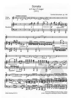 Sonate Nr. 1 F-dur op. 118 von Camillo Schumann für Horn und Klavier