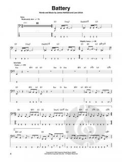 Bass Play-Along Vol. 21: Metallica - 1983-1988 (Metallica) 