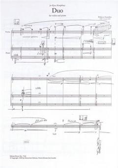 Duo für Violine und Klavier von Rebecca Saunders im Alle Noten Shop kaufen (Partitur)