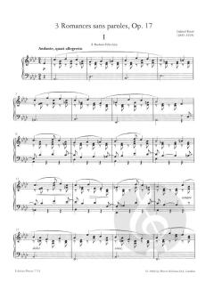 3 Romances sans Paroles Op.17 von Gabriel Fauré für Klavier im Alle Noten Shop kaufen