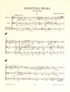 Sonatina prima von Harald Genzmer für Streicher im Alle Noten Shop kaufen (Partitur)