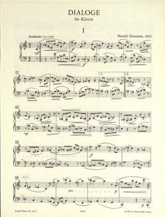 Dialoge für Klavier von Harald Genzmer für Klavier im Alle Noten Shop kaufen