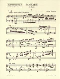 Fantasie für Harfe von Harald Genzmer 