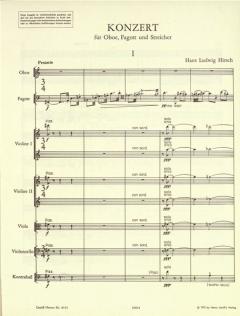 Konzert für Oboe, Fagott und Streicher (Hans Ludwig Hirsch) 
