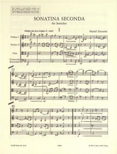 Sonatina seconda von Harald Genzmer für Streicher im Alle Noten Shop kaufen (Partitur)