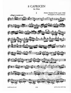 8 Capricen von Anton Stamitz für Flöte im Alle Noten Shop kaufen