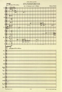 Stundenbuch für 12 Stimmen und 12 Bläser (Werner Heider) 