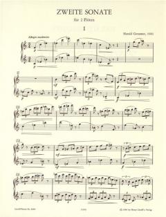 Sonate Nr. 2 von Harald Genzmer für 2 Flöten im Alle Noten Shop kaufen