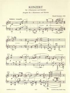 Konzert für 2 Klarinetten und Klavier von Harald Genzmer 